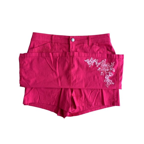 Croft & Barrow Womens Pink Skort Classic Fit Stretch Embroidered Details Size 8 - Picture 3 of 11